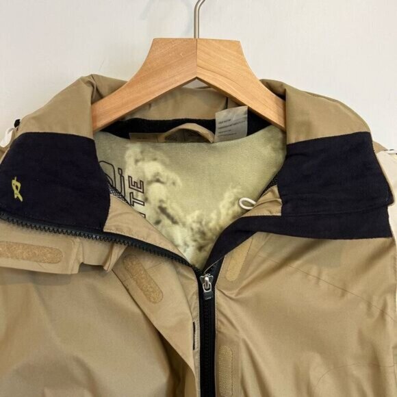 Vintage Orage Women’s Small Tan Ski Snowboarding Jacket Waterproof Hooded Zip - Picture 11 of 15